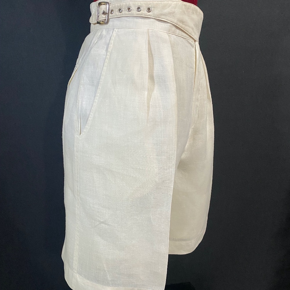 IMAGNIN Ladies Linen Bermuda Shorts